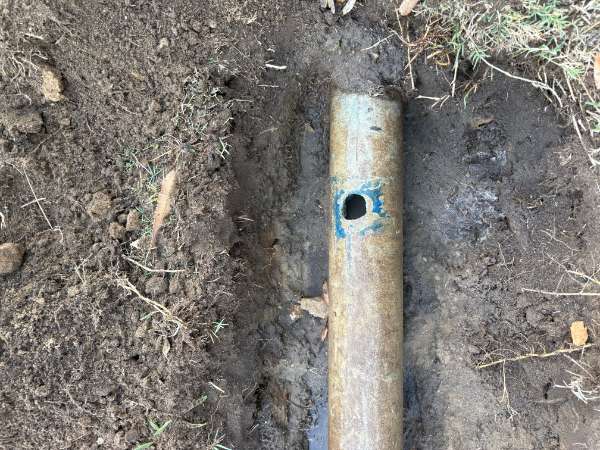 Old rusted stormwater pipe uncovered in Maroubra